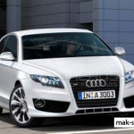 Перетяжка салона Audi A3 белоснежной кожей
